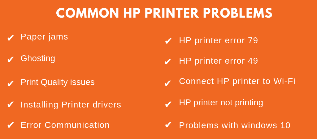 common hp printer problems