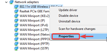 double click on wireless network properties