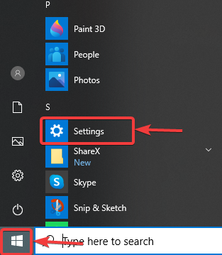 click on settings -Windows 10 Problems with Internet